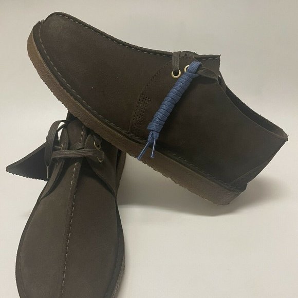 Clarks Originals Suede Desert Trek Brown Boots - Picture 3 of 5
